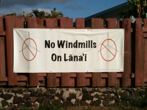 ... this sign protesting it.