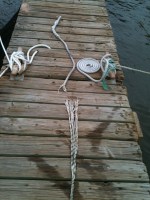 The combination of southswell surge and old, rusty dock cleats: a snapped spring&nbsp;line