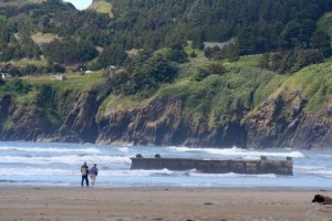 Concrete Dock off Oregon Coast